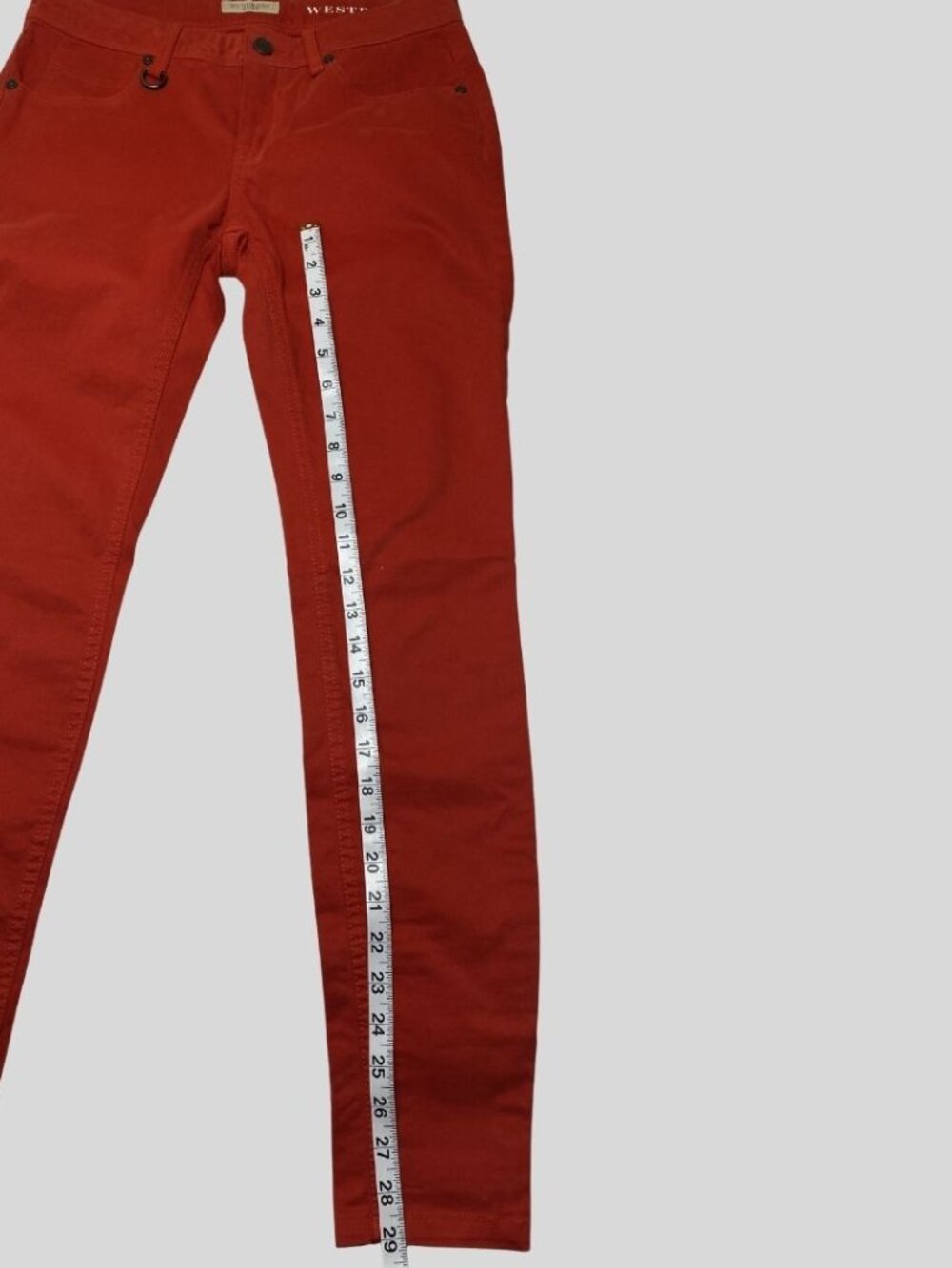 Burberry Brit Westbourne Skinny Ankle Red Jeans Size 28 - Picture 10 of 11